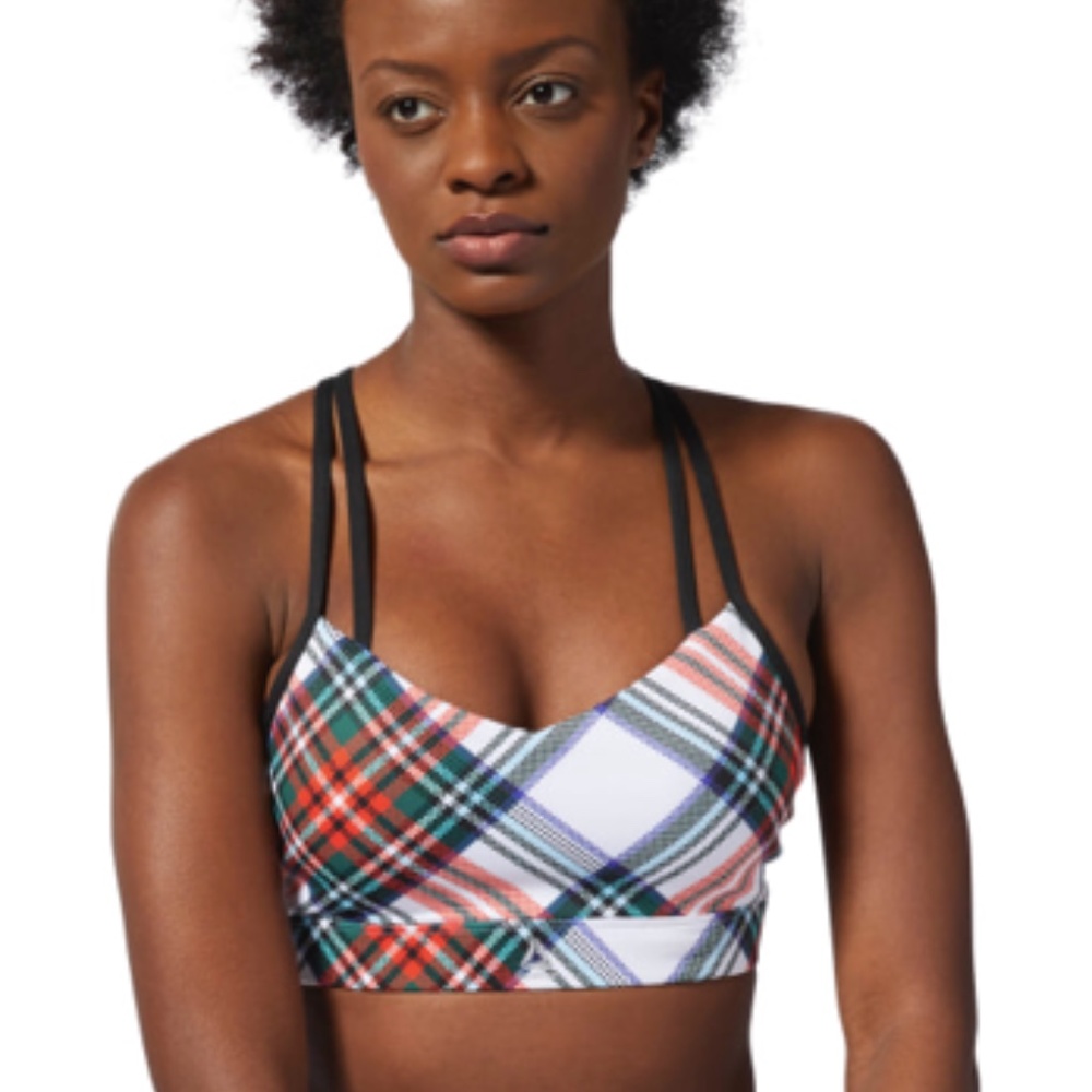 Plaid Reebok sports bra